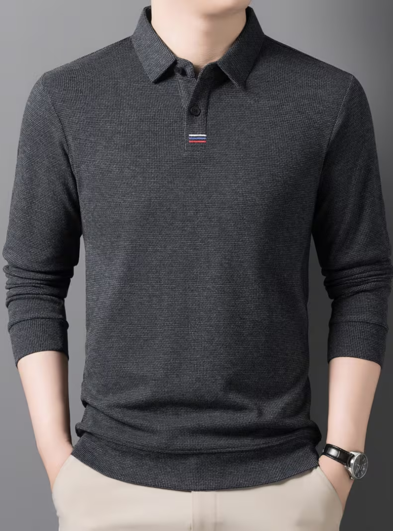 Men's Long Sleeve Polo Sweater