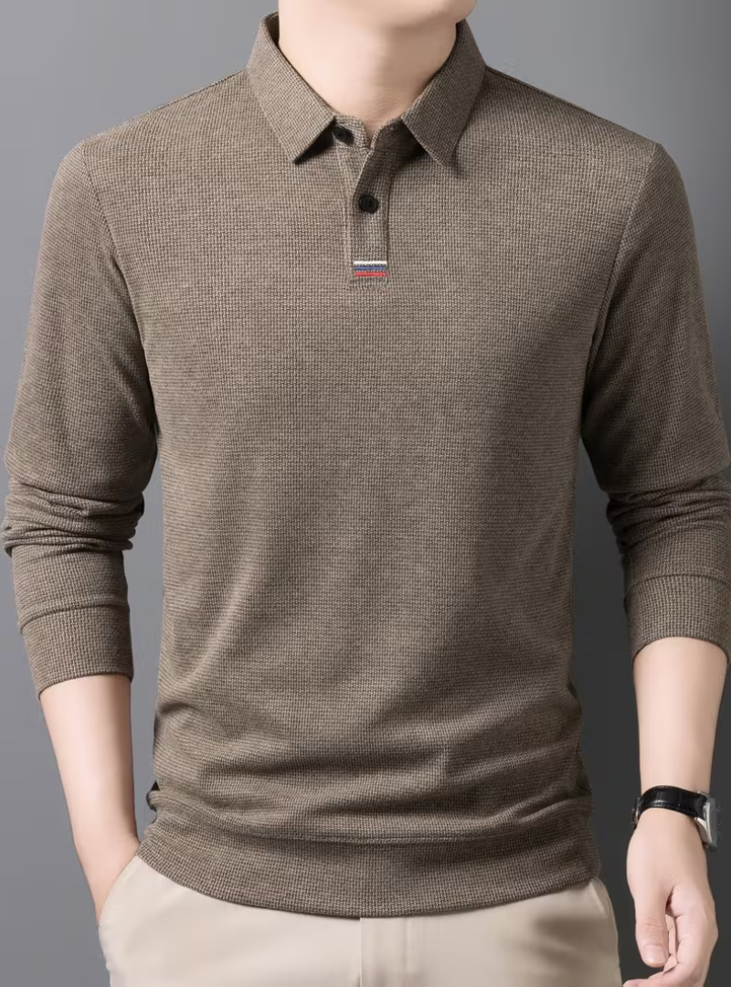 Men's Long Sleeve Polo Sweater