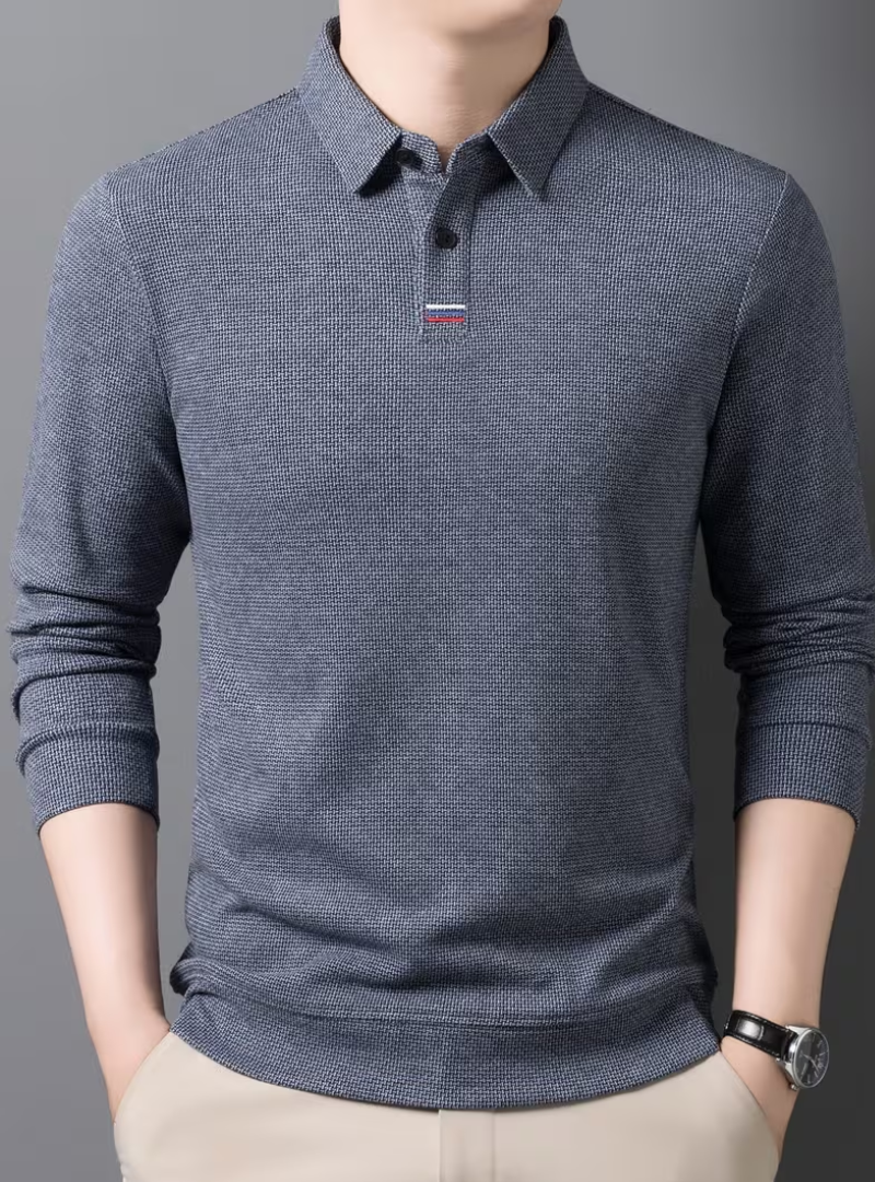 Men's Long Sleeve Polo Sweater