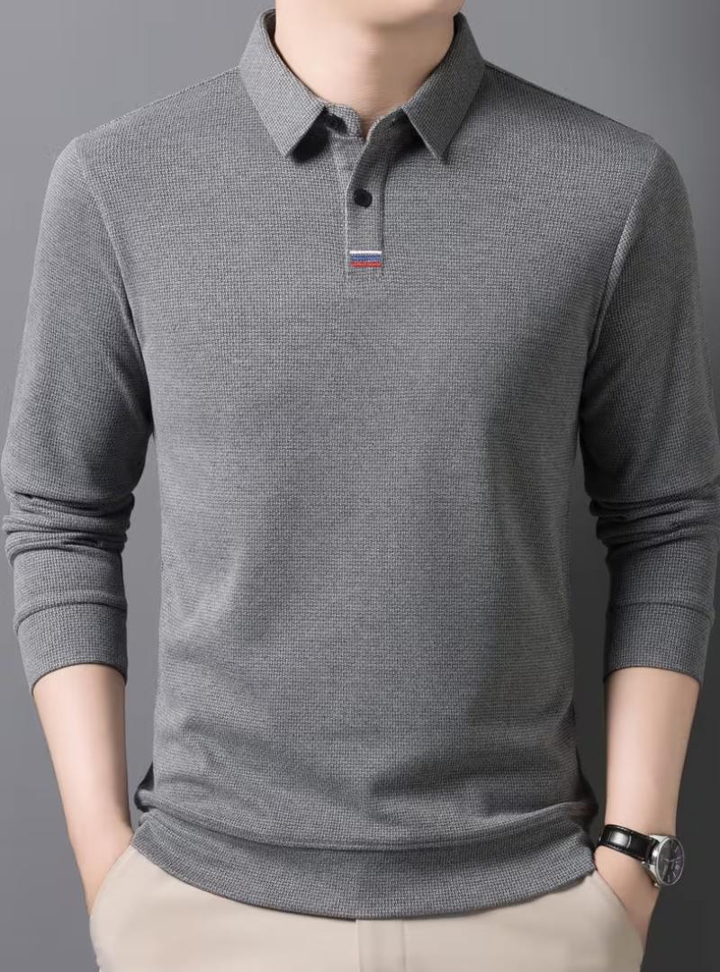 Men's Long Sleeve Polo Sweater