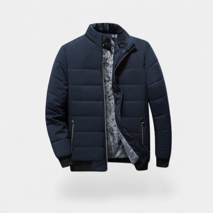 MEN'S QUILTED JACKET WITH HIGH COLLAR