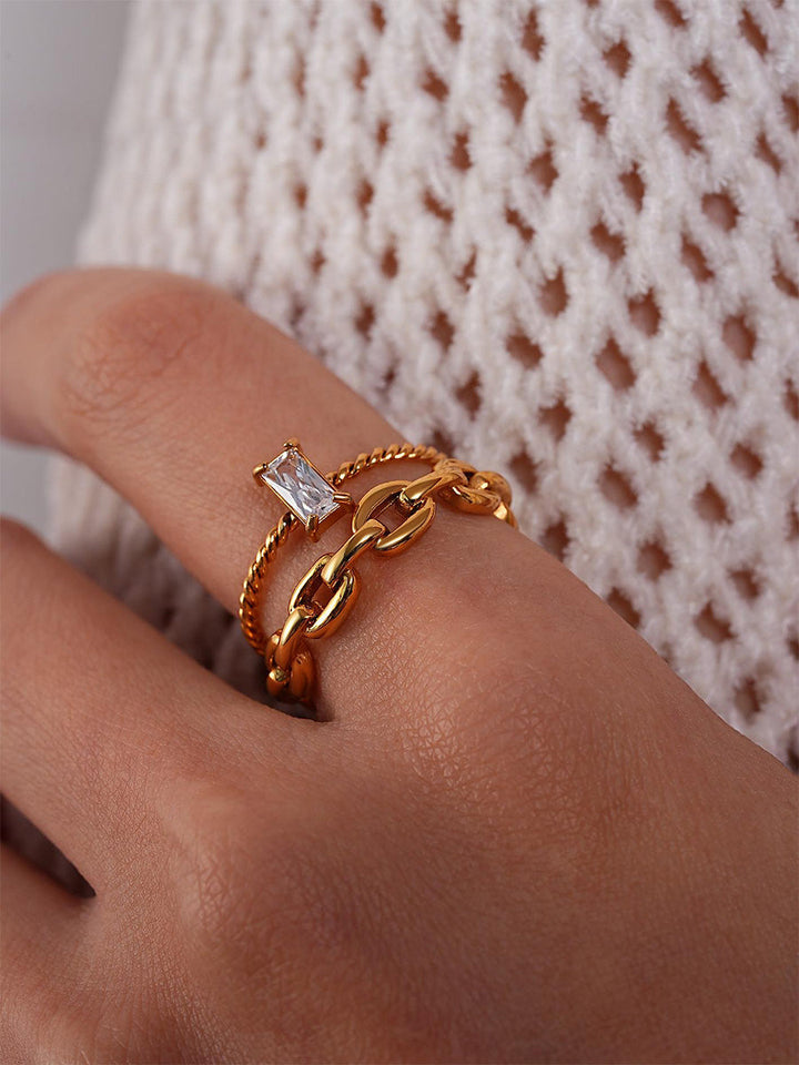 Pure Precious Twist Ring, view 2 - Elena Harper