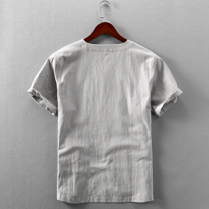 Leo Classic Linen Shirt, view 3 - Elena Harper