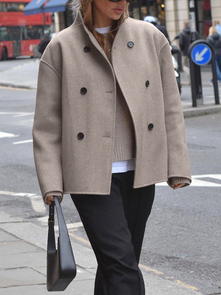 Adelheid | Classic and Elegant Double-Breasted Coat for Women