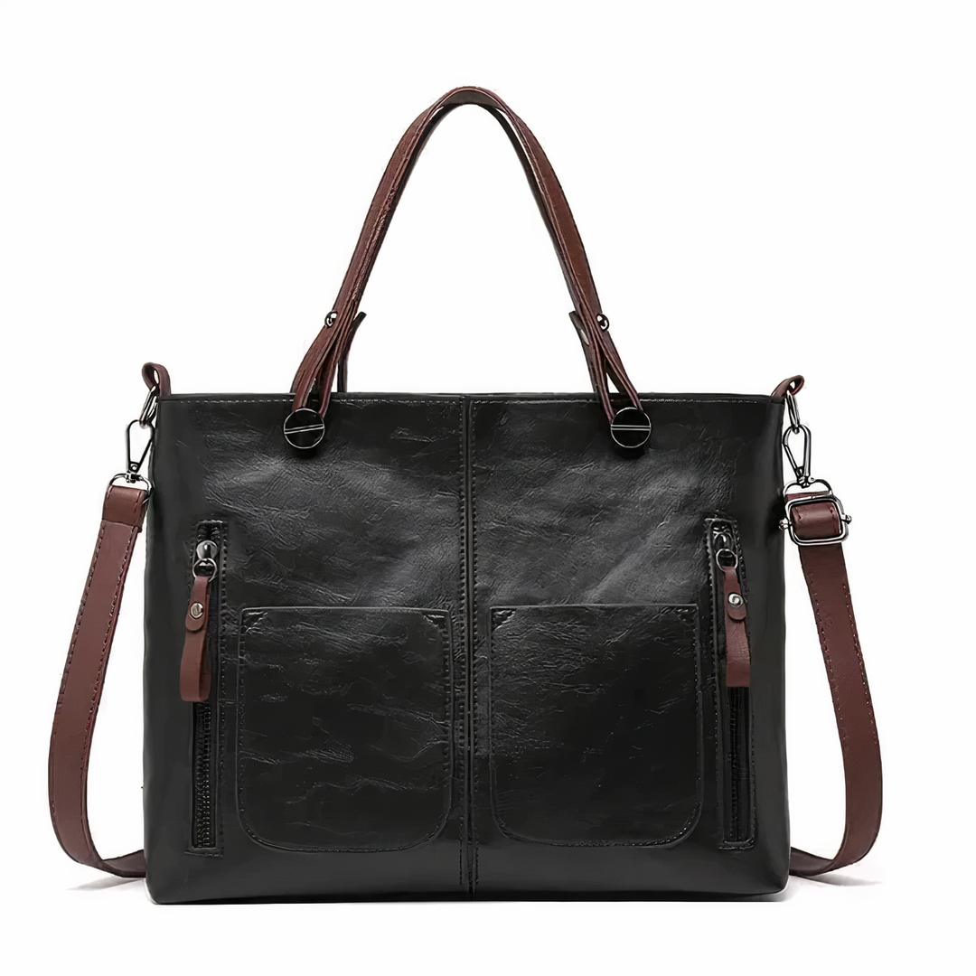 Nancy Timeless Elegance Leather Shoulder Bag, view 9 - Elena Harper