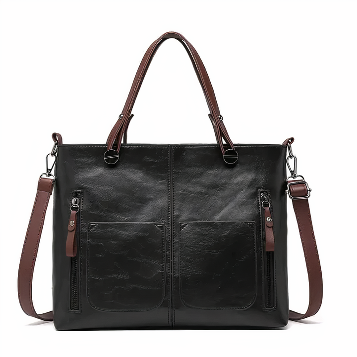Nancy Timeless Elegance Leather Shoulder Bag, view 9 - Elena Harper