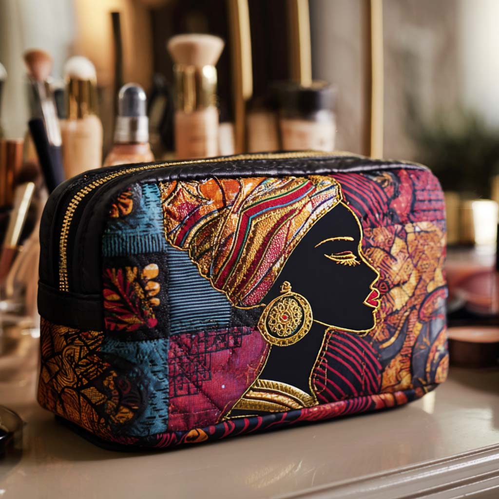 Delia Radiant Motif Quilted Cosmetic Bag - Elena Harper