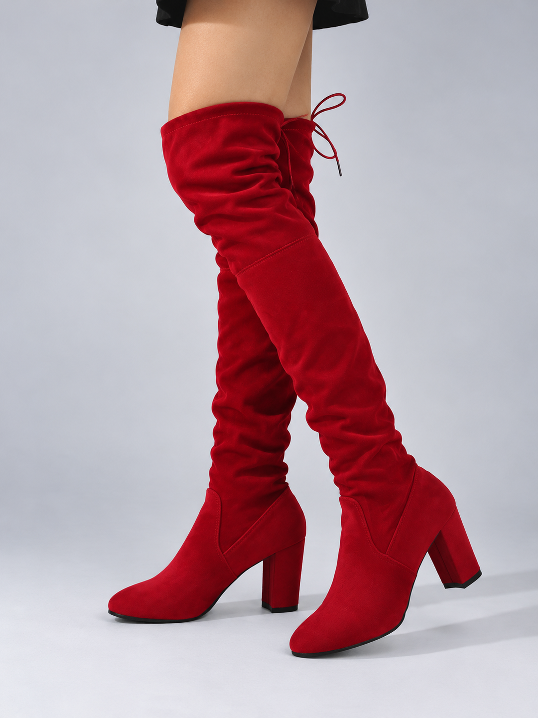 Women's Over-The-Knee Suede Look Boots