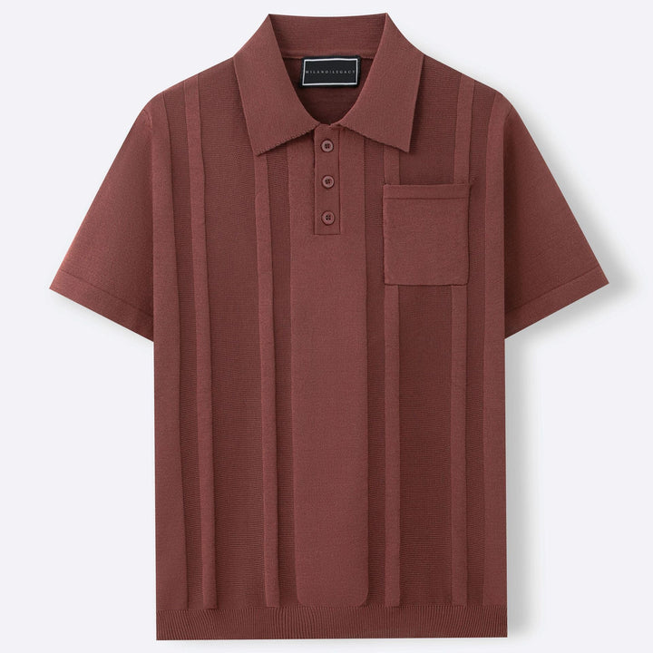 Anselmo Men's Cotton Polo, view 7 - Elena Harper