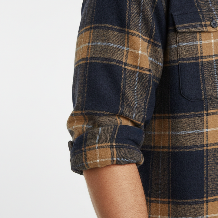 ELENA HARPER™  |  COSY FLANNEL CHECK SHIRT FOR MEN