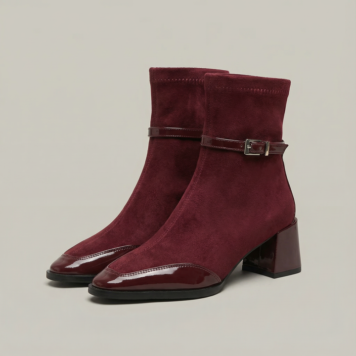 Kaviya Suede Ankle Boot, view 3 - Elena Harper
