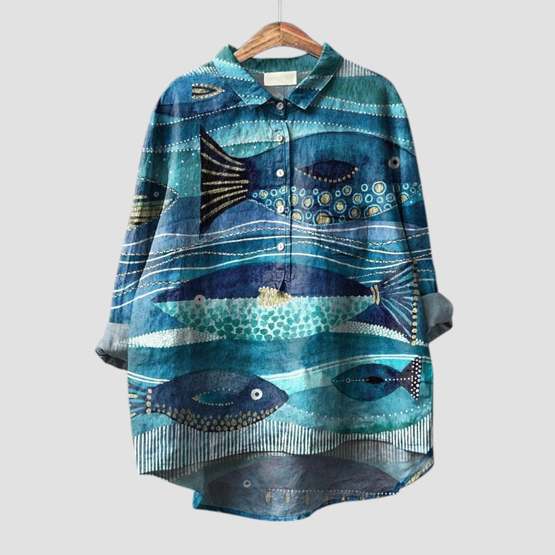 Azelra™ | 2025 – Ocean Drift Blouse