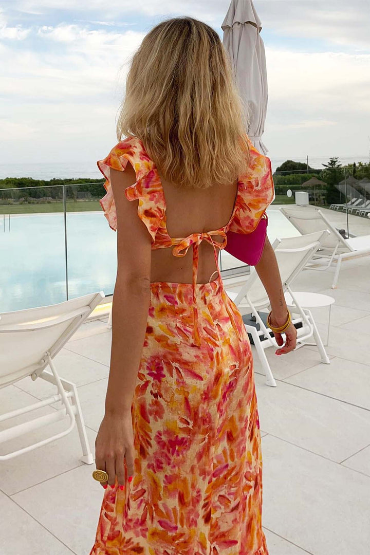Ariella Floral Ruffle Dress - Elena Harper