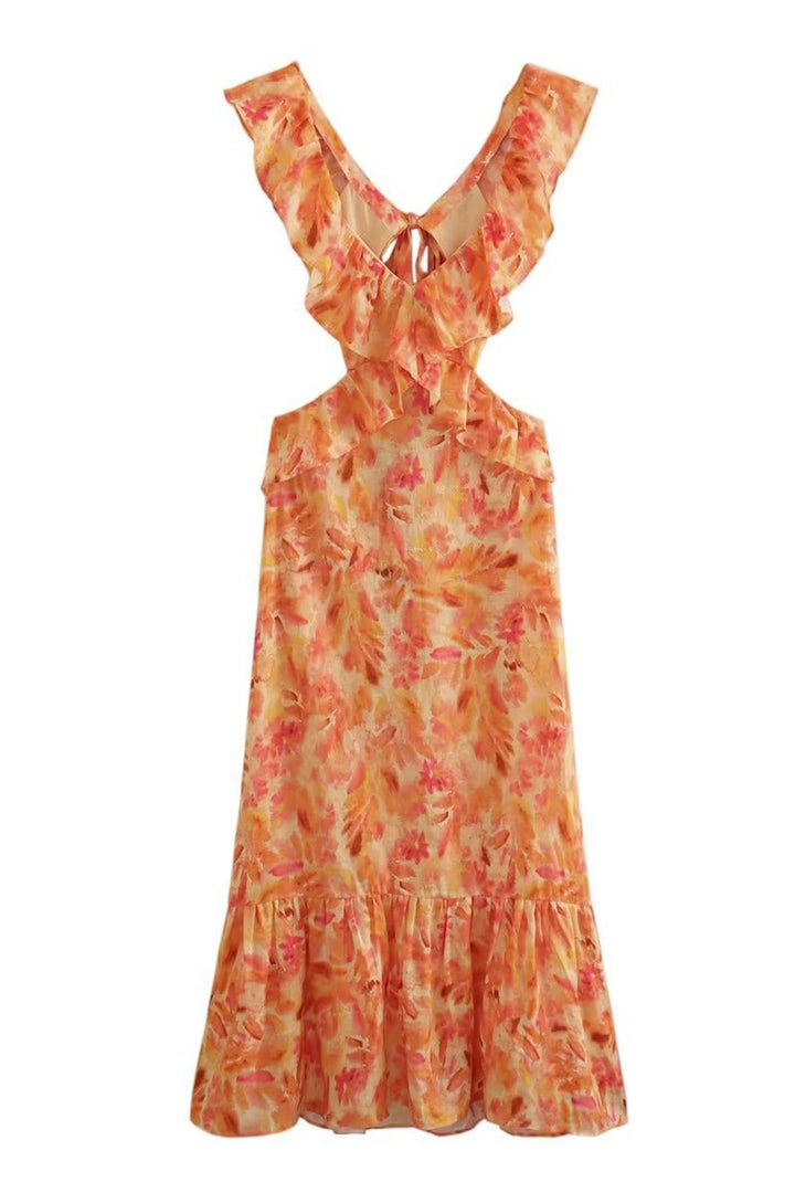 Ariella Floral Ruffle Dress - Elena Harper