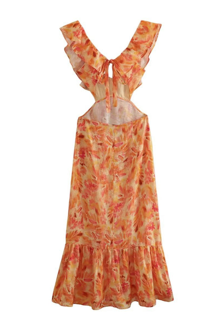 Ariella Floral Ruffle Dress - Elena Harper