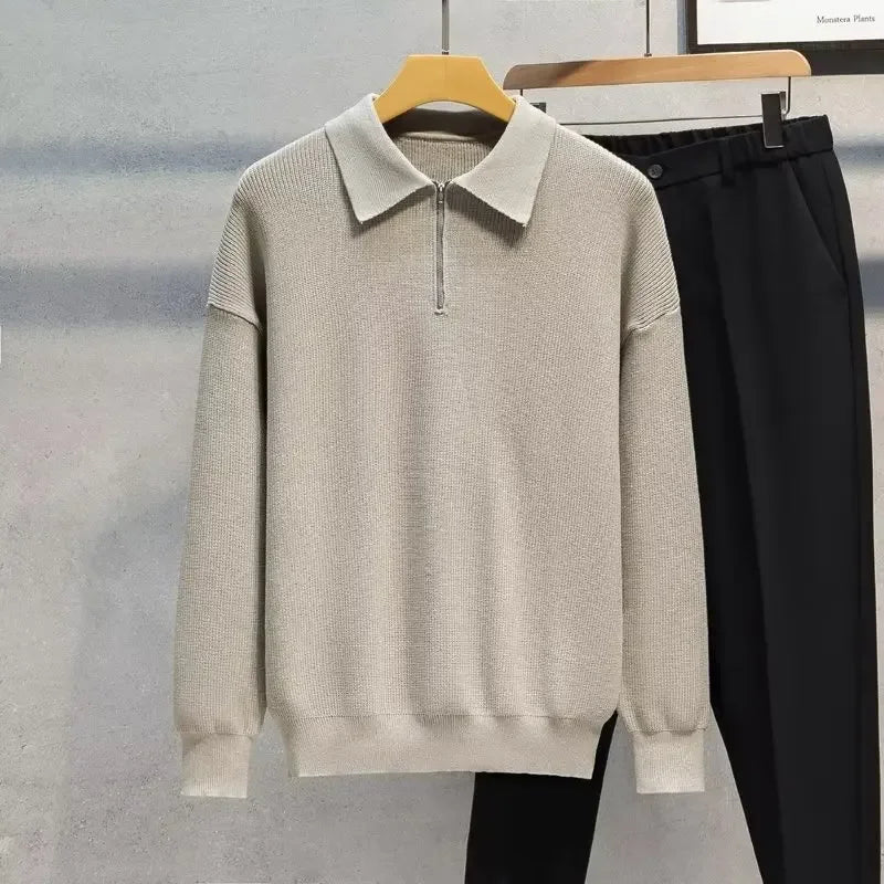 Antonios half zipper sweater, view 6 - Elena Harper