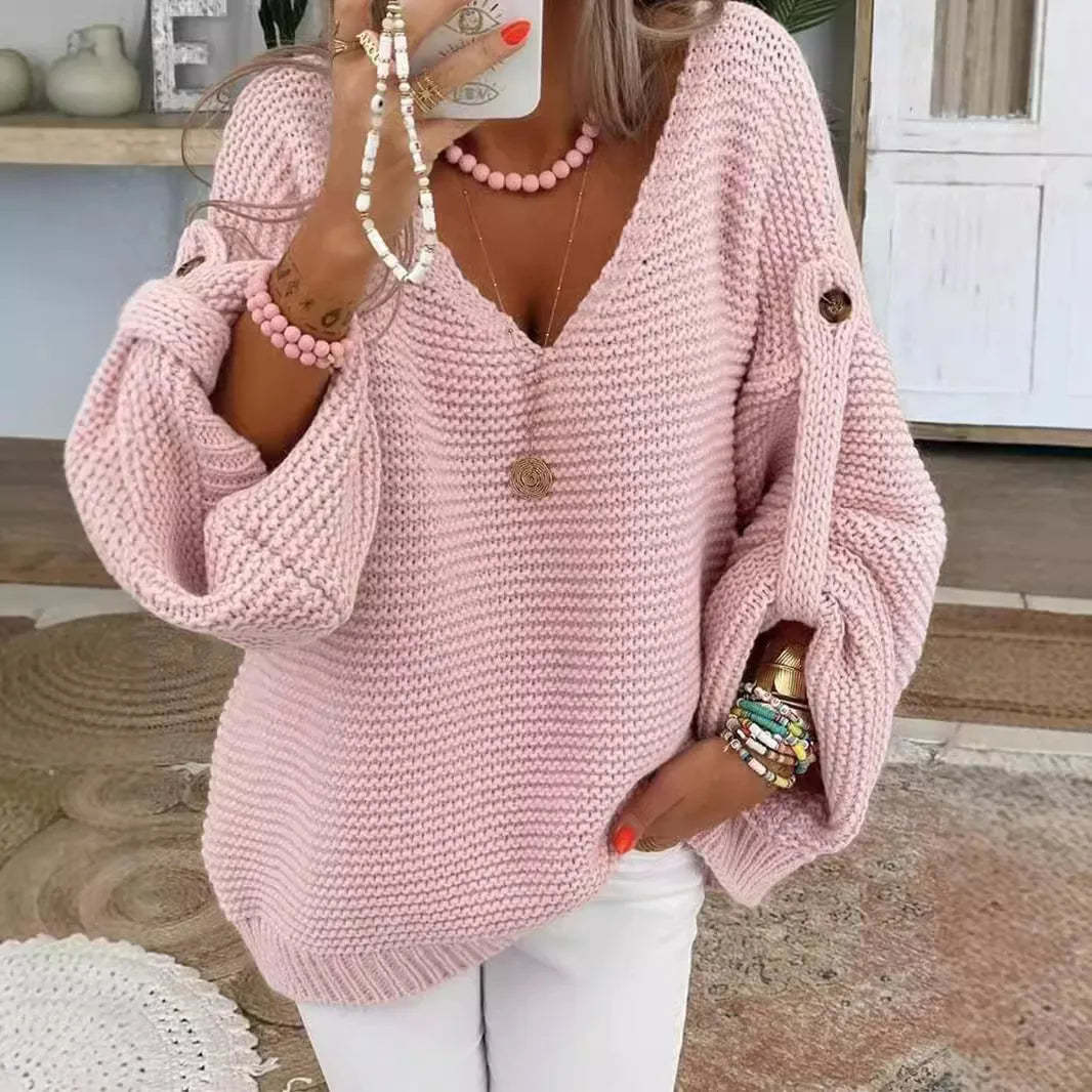 Antonina Comfortable Knit Sweater, view 2 - Elena Harper