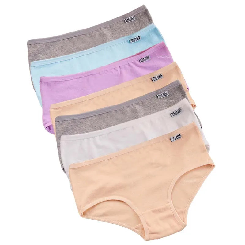 Set of 7 Women's Breathable Stretch Cotton Briefs – Comfortable Underwear, Durable Quality
