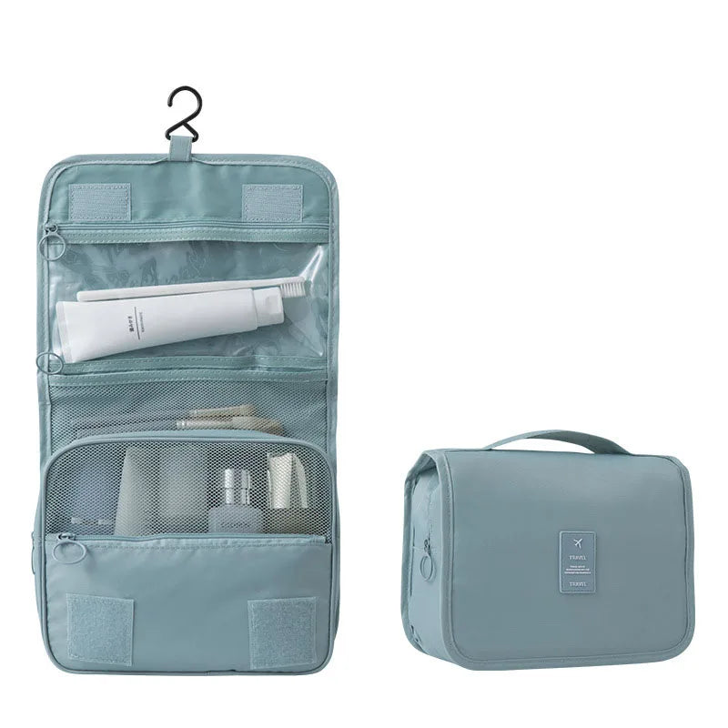 Hanging Travel Toiletry Bag 6 Compartments & Wet Pocket Compact & Versatile Waterproof Polyester, view 7 - Elena Harper