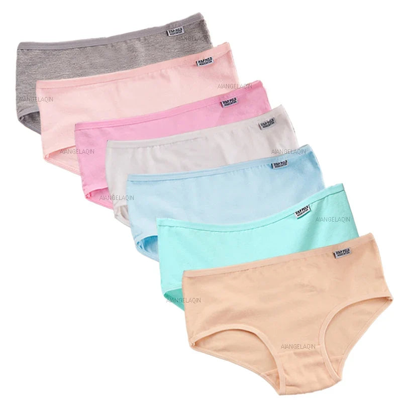 Set of 7 Women's Breathable Stretch Cotton Briefs – Comfortable Underwear, Durable Quality