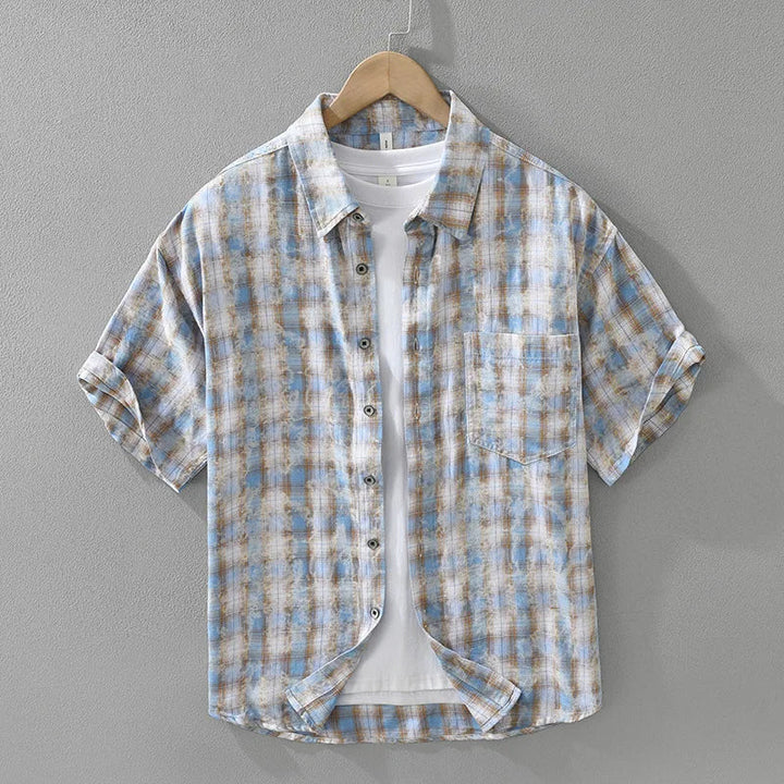 Retro Check Shirt for Men - Elena Harper