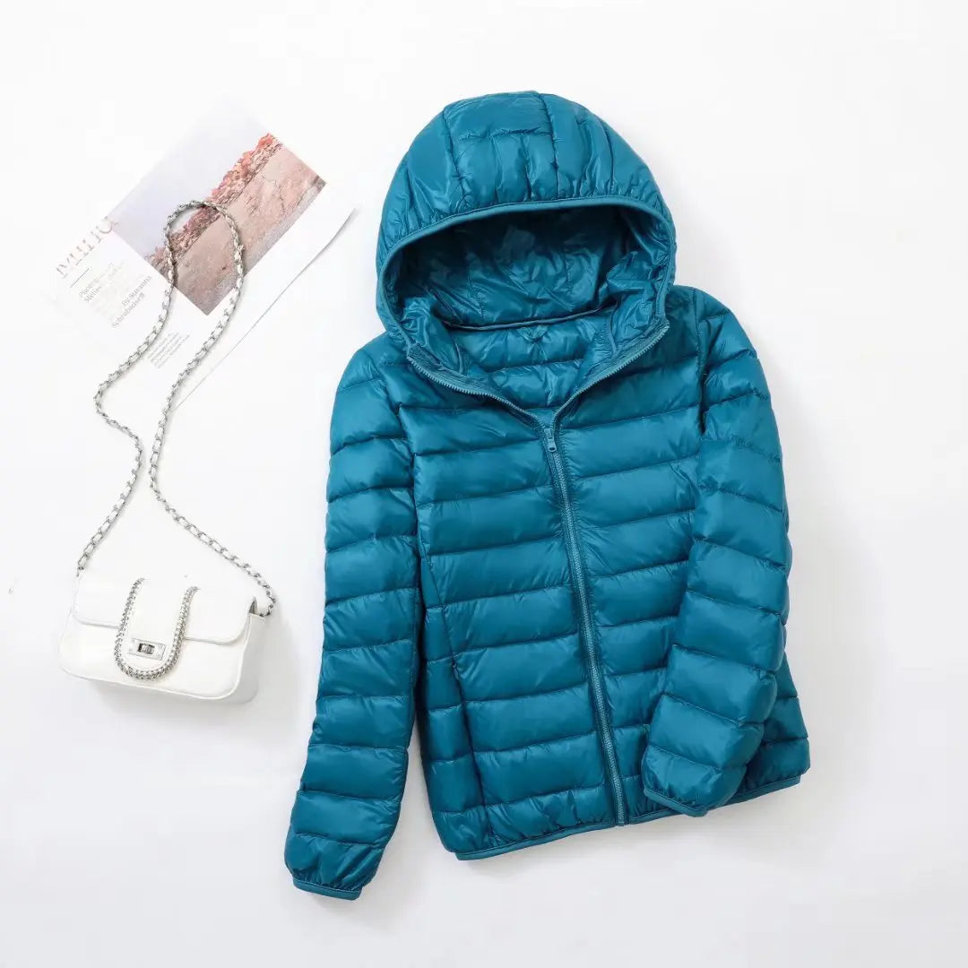 Reversible Down Jacket with Hood Soraya, view 3 - Elena Harper