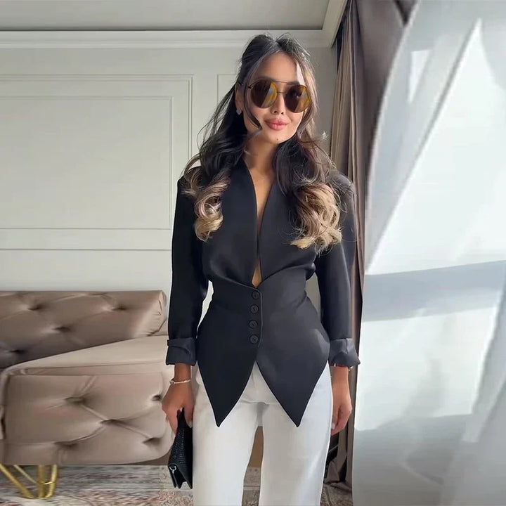 Angelisa Elegant Structured Blouse, view 7 - Elena Harper