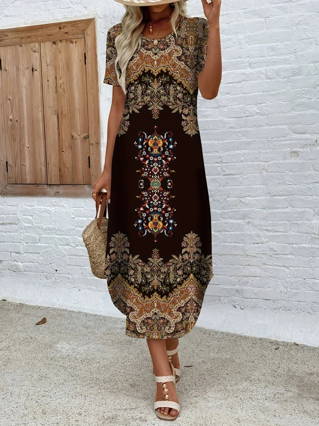 Lena Elegant Casual Dress with Loose Fit - Elena Harper