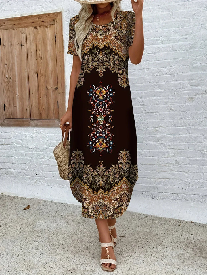 Lena Elegant Casual Dress with Loose Fit - Elena Harper