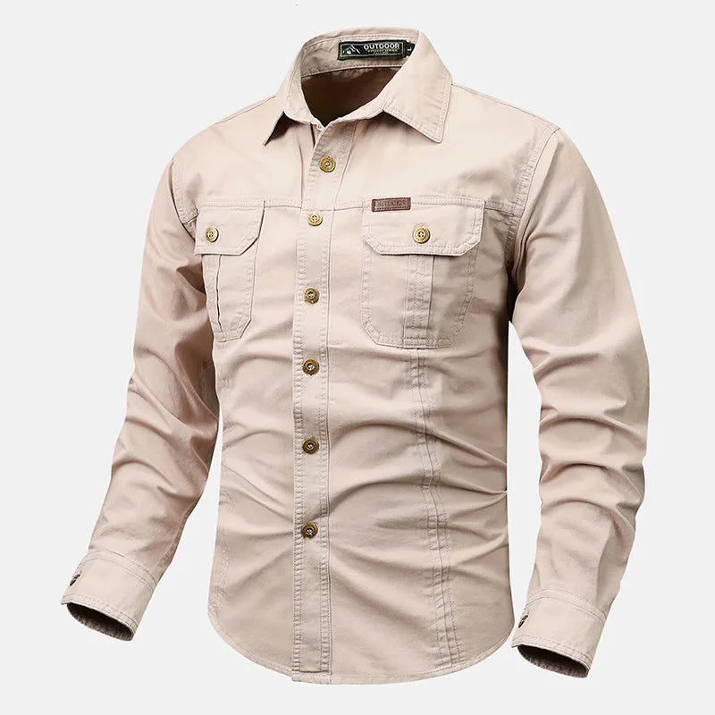 HARRINGTON OXFORD | BUTTON-FRONT CHEST-POCKET SHIRT FOR MEN