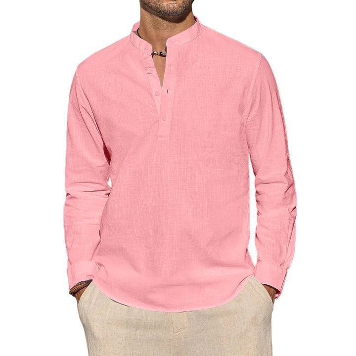 ELENA HARPER™  |  COTTON HENLEY SHIRT FOR MEN