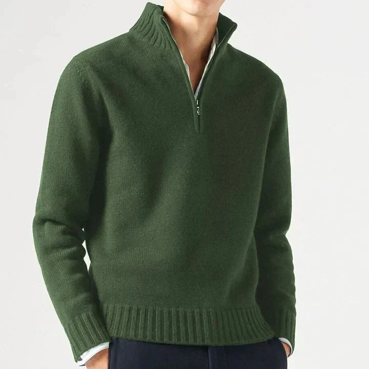 Larsen - Knitted Half Zipper Sweater