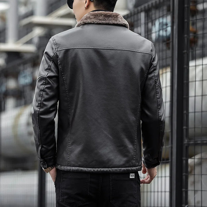 Men's Jacket with Wool Collar - Romain