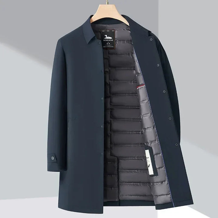 Insulated Trench Coat for Men - Elena Harper