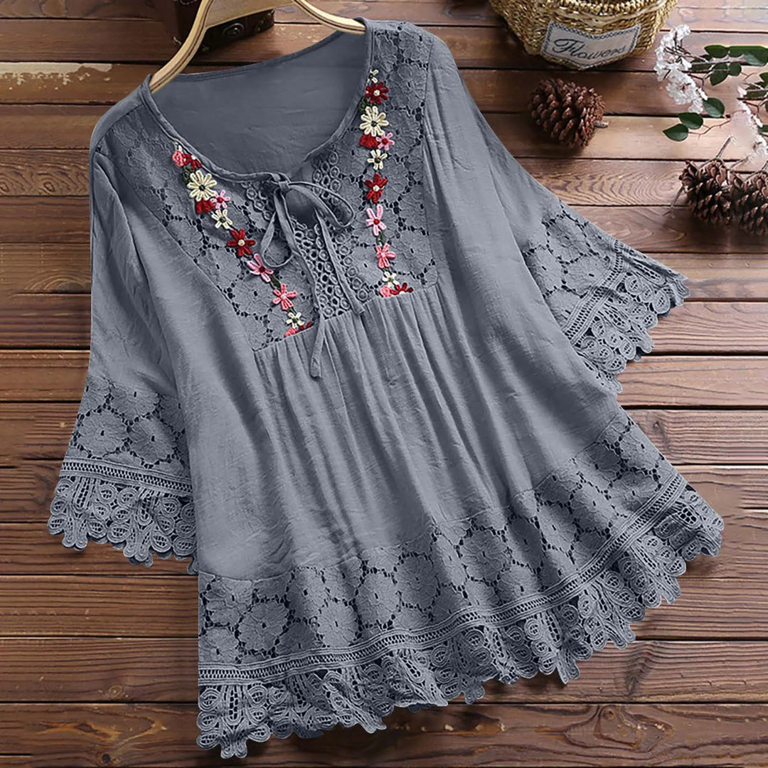Lavinella Elegant Lace Blouse, view 5 - Elena Harper