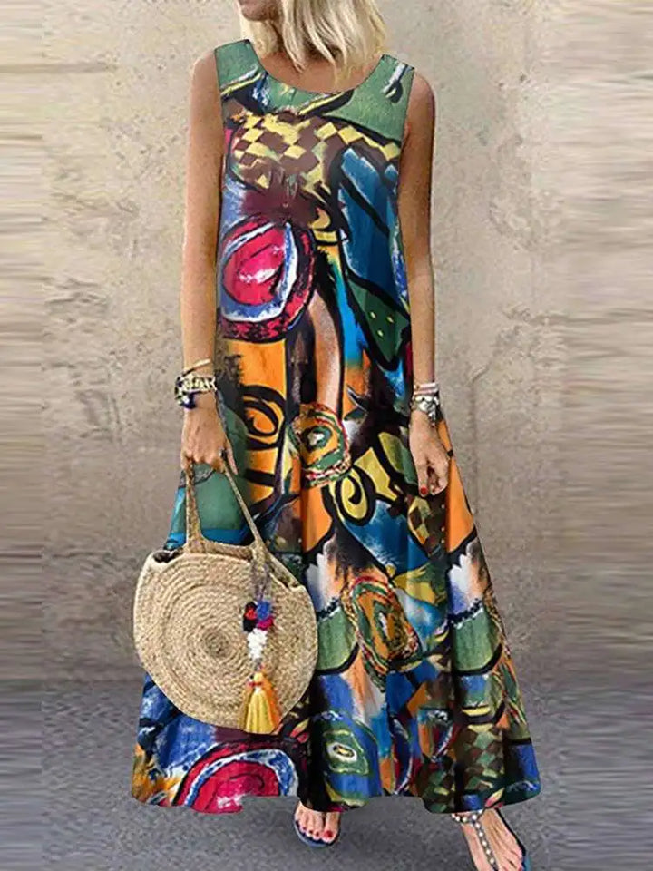 Cosetta Floral Breezy Dress, view 2 - Elena Harper