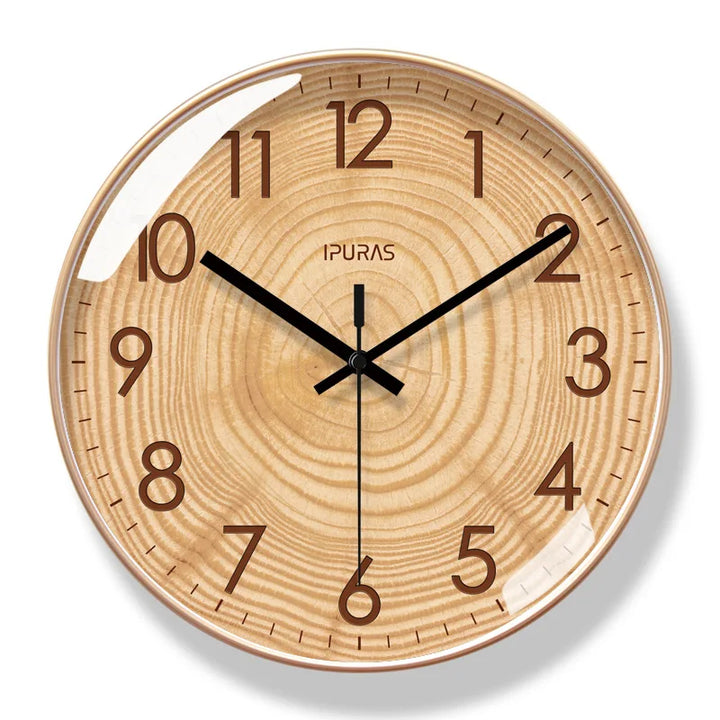 TimeWisp Wooden Wall Clock – Silent and Stylish