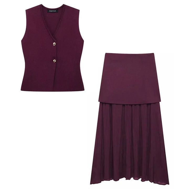 Eleanora Smooth Knit Vest, view 3 - Elena Harper