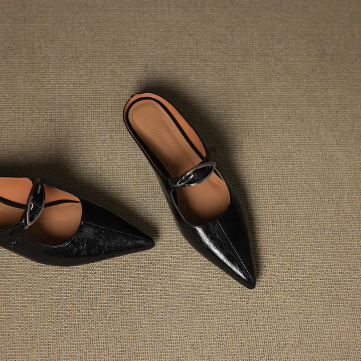 Clara – Natural Vegan Leather Mules