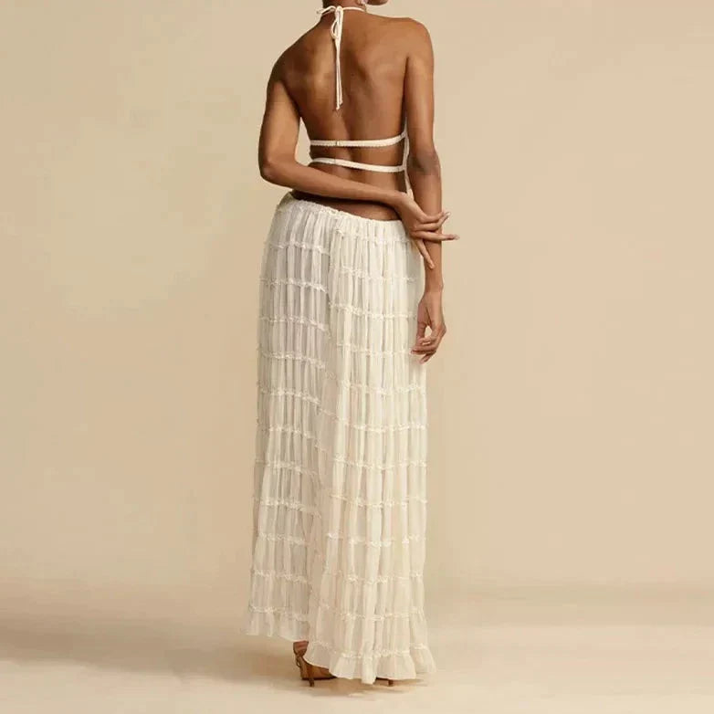 Ria - Elegant set consisting of a backless top and maxi skirts
