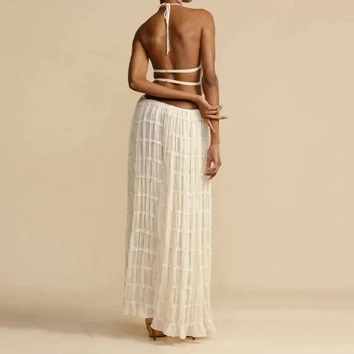 Ria - Elegant set consisting of a backless top and maxi skirts