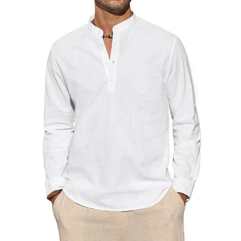 ELENA HARPER™  |  COTTON HENLEY SHIRT FOR MEN