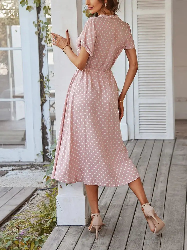 Dotarie Polka Midi Shirt Dress - Elena Harper
