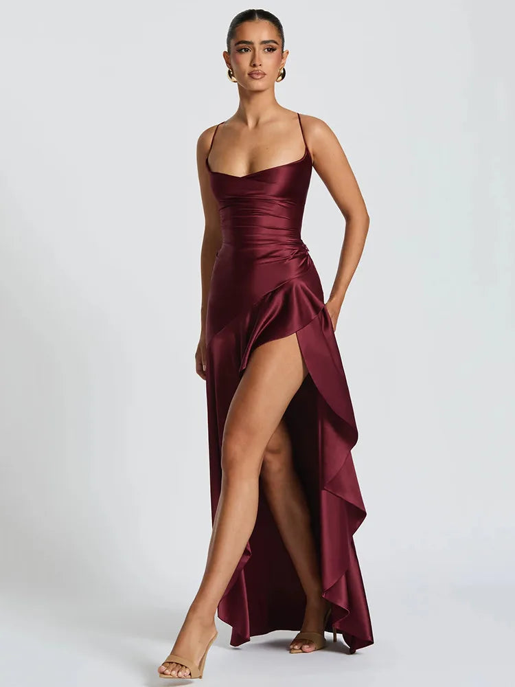 Helga | Women's Dress for Wedding Guests with Spaghetti Straps