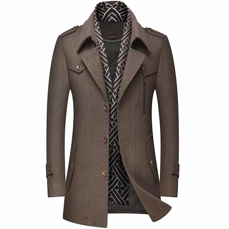 Winter Wool Coat for Men - Elena Harper