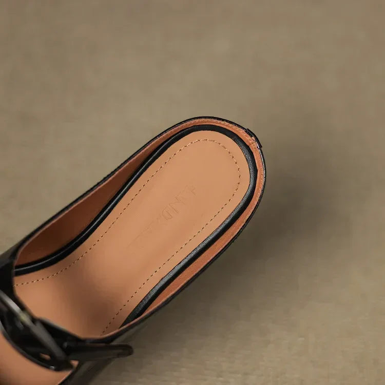 Clara – Natural Vegan Leather Mules