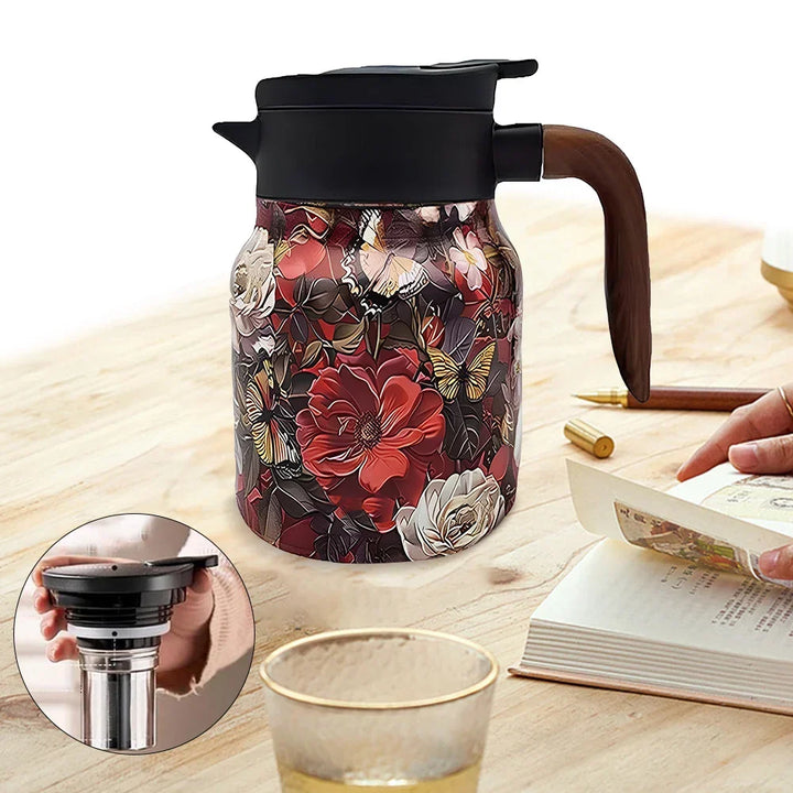 Floral Thermos with Infuser, view 10 - Elena Harper