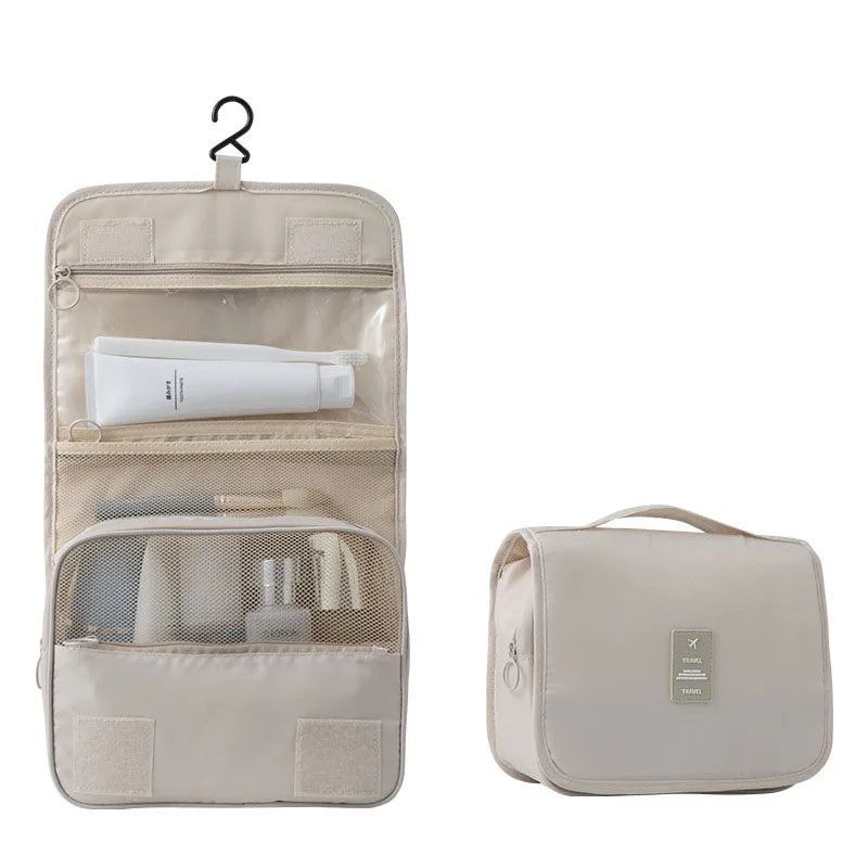 Hanging Travel Toiletry Bag 6 Compartments & Wet Pocket Compact & Versatile Waterproof Polyester, view 9 - Elena Harper