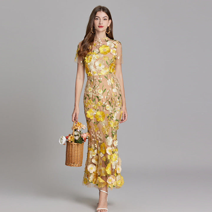 Agde Flower Dress - Elena Harper