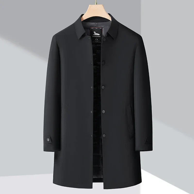 Insulated Trench Coat for Men - Elena Harper